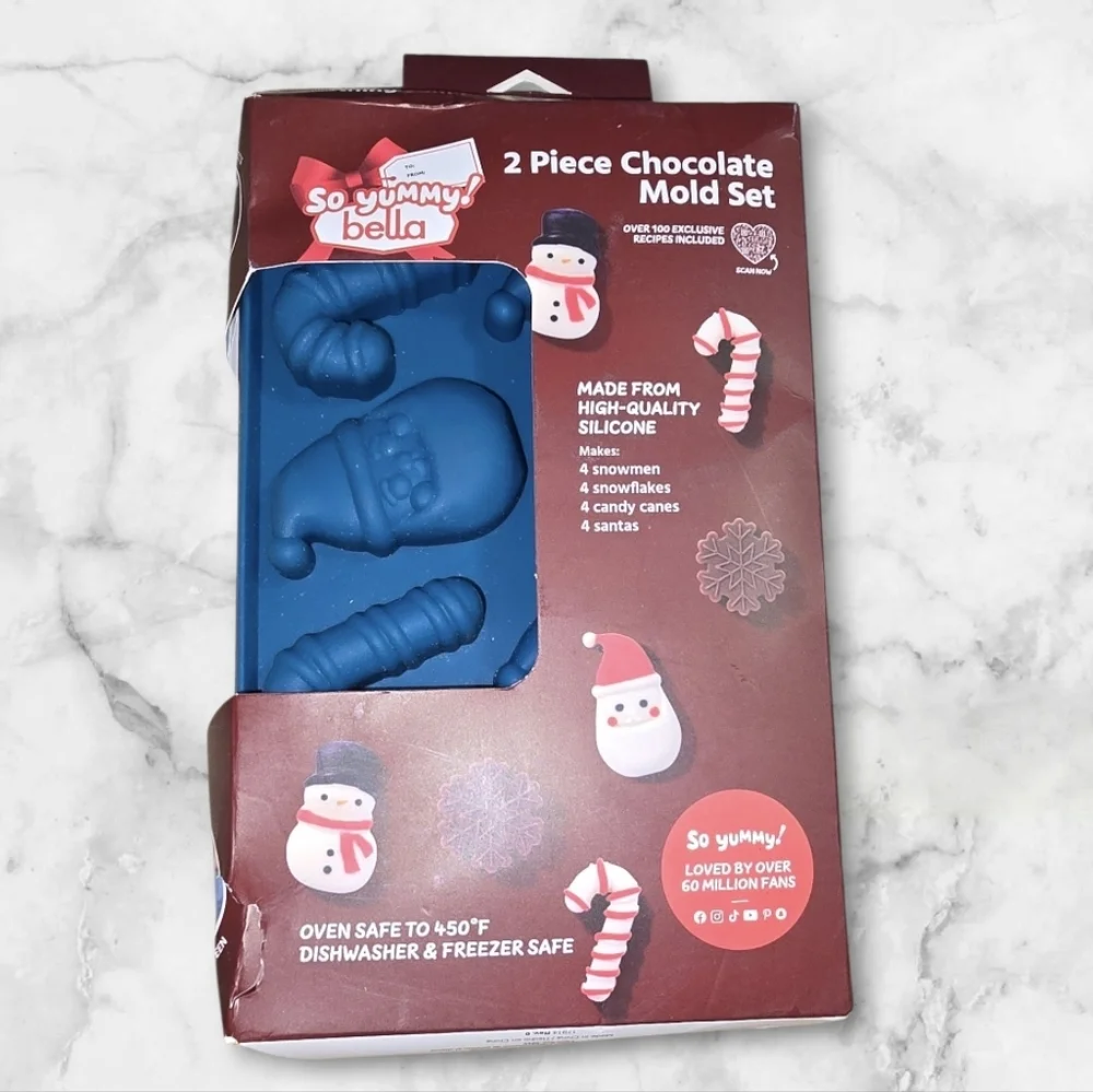 Abella Festive Silicone Candy Molds - Red and Teal